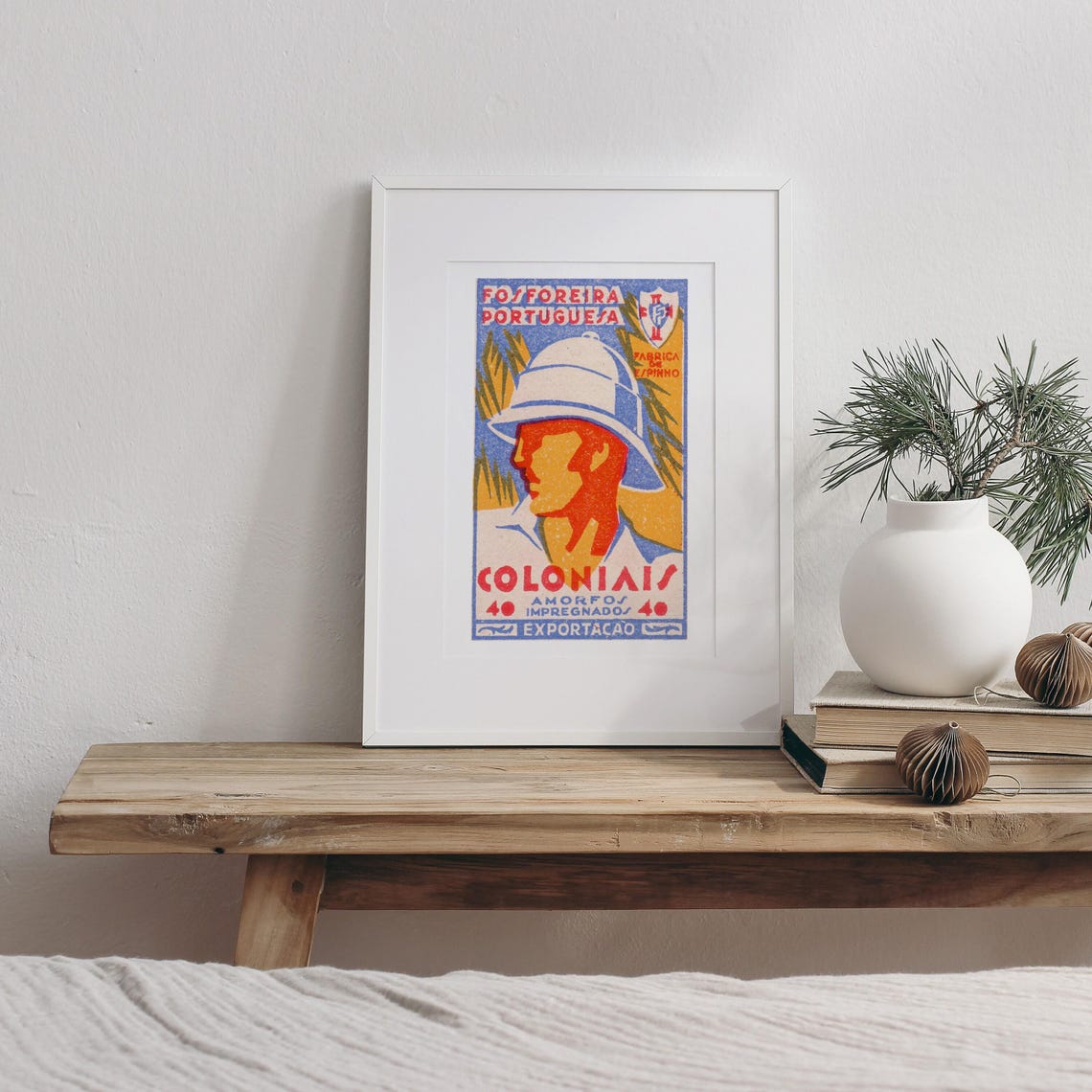 Portuguese Colonial Soldier Fosforeira Portuguesa Matchbox Poster - Image 3