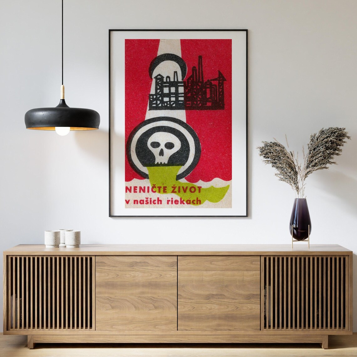 Dont Destroy Life In Our Rivers Vintage Czech Art Print - Image 4