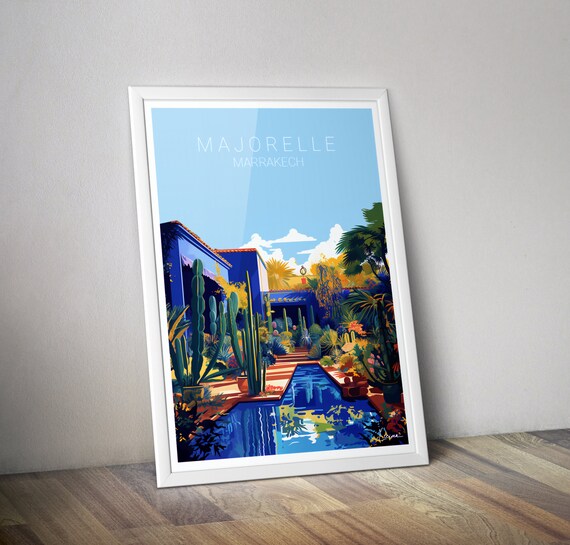 Majorelle Marrakech Morocco Travel Poster