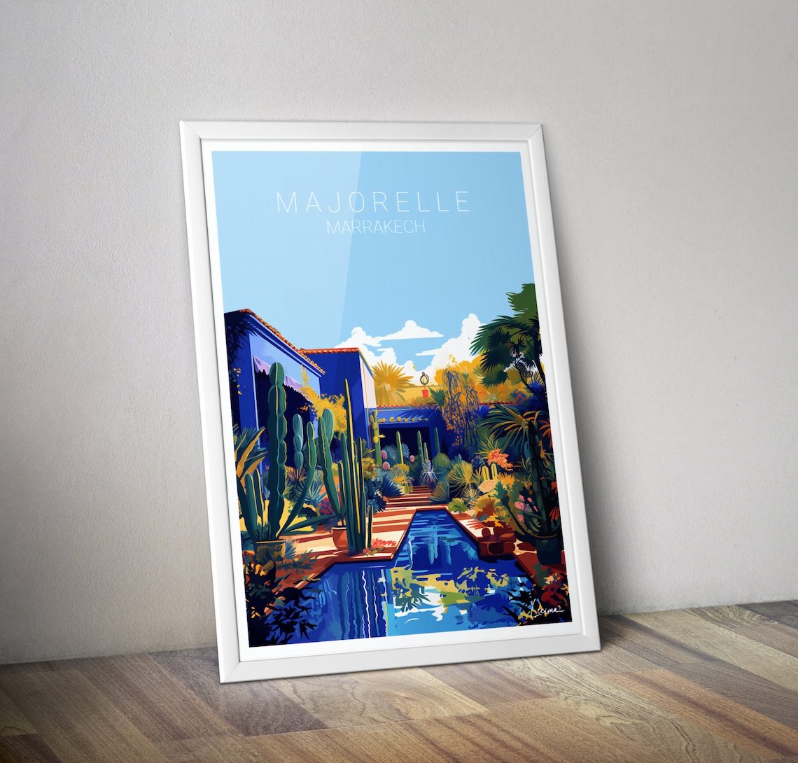 Majorelle Marrakech Morocco Travel Poster