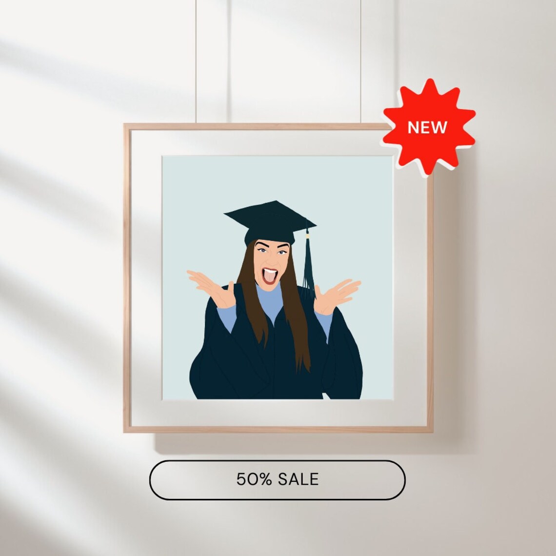 Custom Graduation Portrait, Personalized Gift