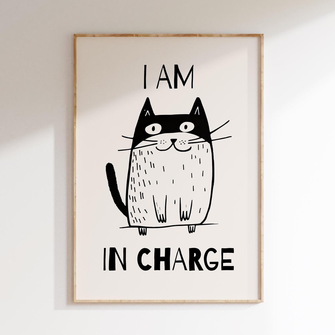 Funny Cat Art Print