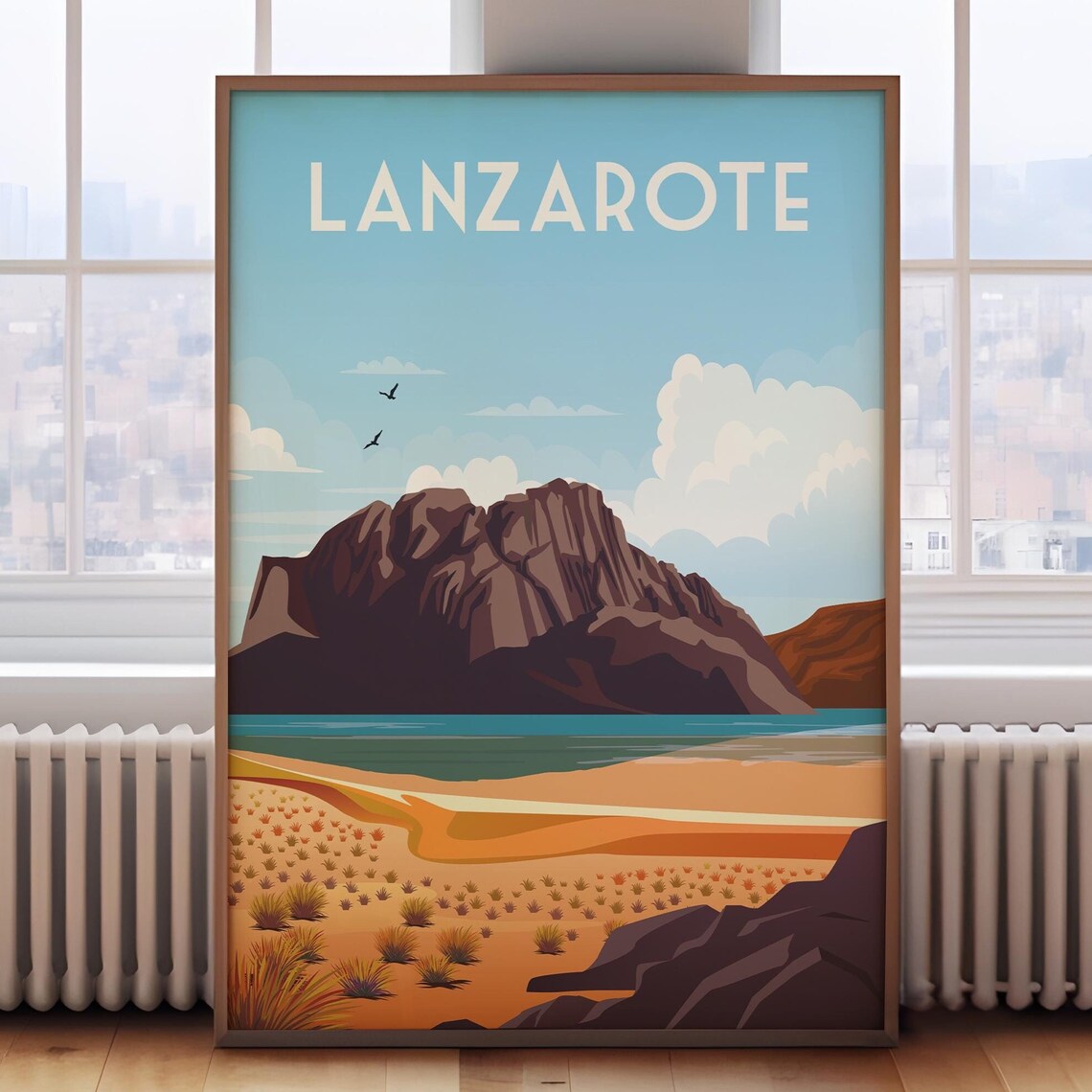 Lanzarote Travel Poster, Canary Islands Art Print