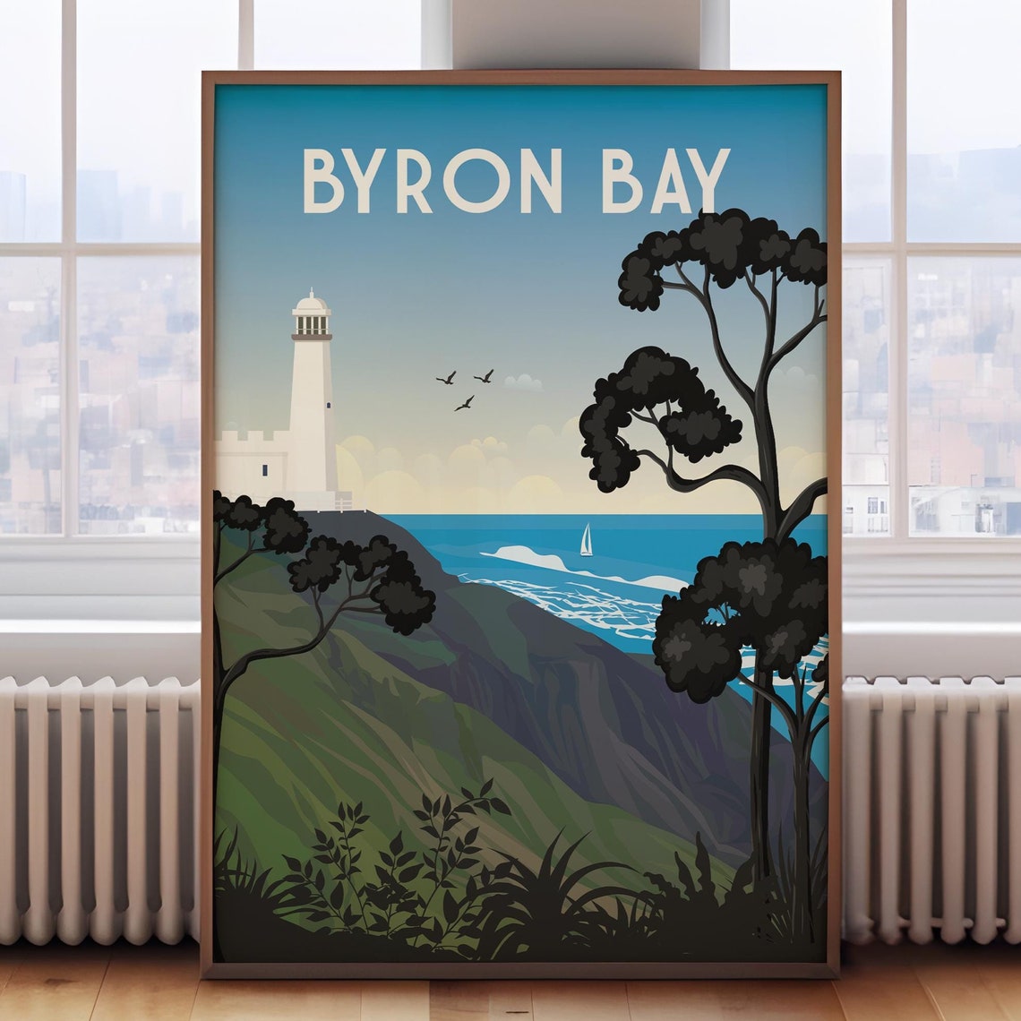 Byron Bay Travel Print Australia Print Byron Bay Travel Poster Byron Bay Poster Byron Bay Travel Print Australia Travel Print