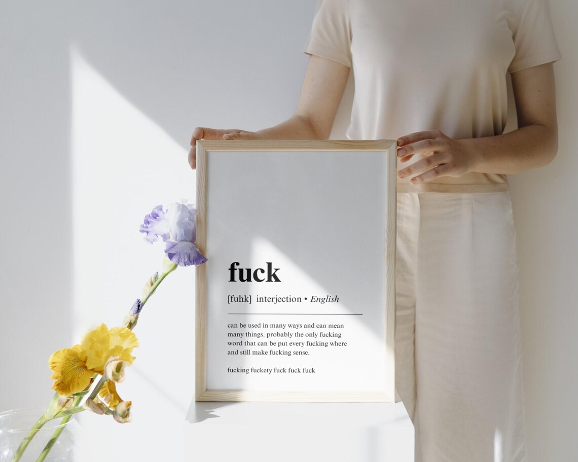 Fuck Definition Funny Dictionary Poster Sarcastic Home Office Decor - Image 2
