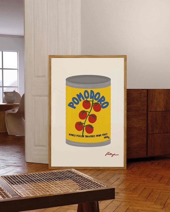 Canned Tomato Vintage Kitchen Art Print