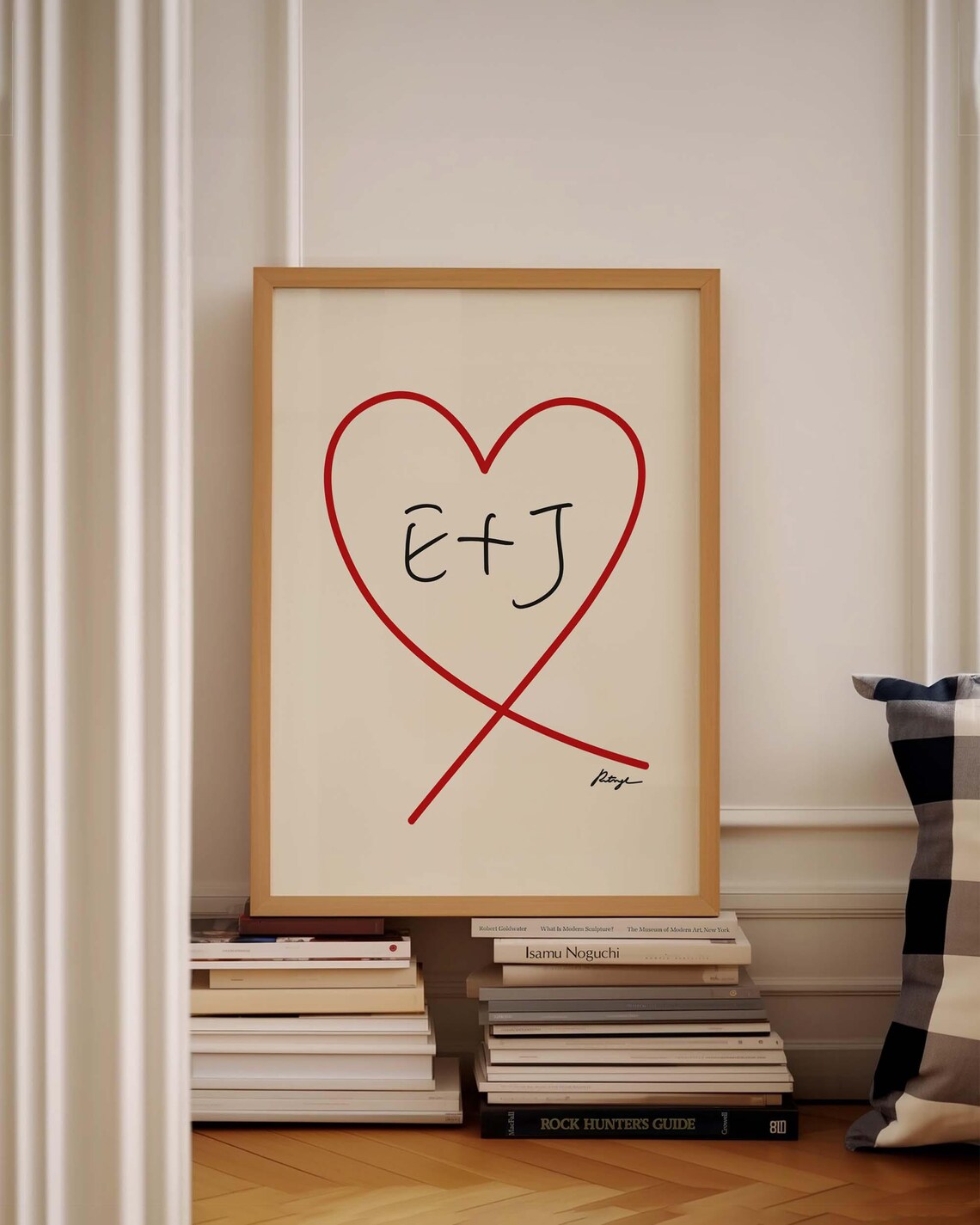 Personalised Couple Initials Print, Cute Wall Decor