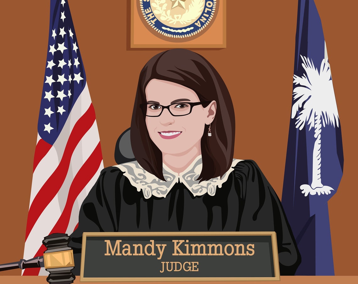 Personalized Judge Portrait Custom Courtroom Gavel Gift Poster - Image 5
