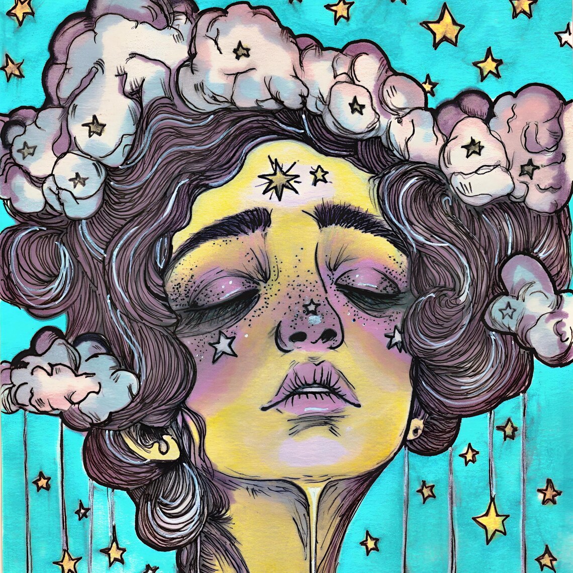 Melancholy Daydream Celestial Series Art Print
