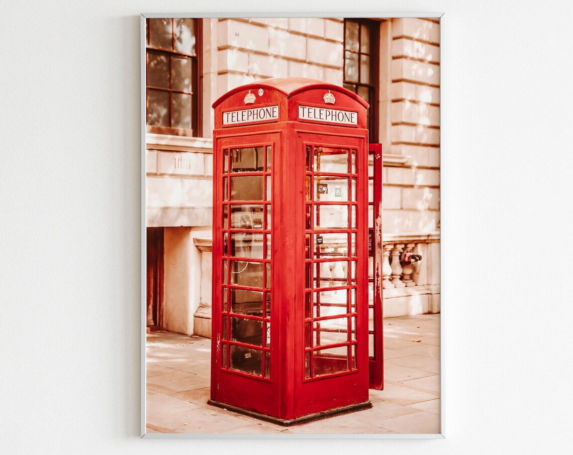 London Red Telephone Box British Street Landmark Photo Wall Art