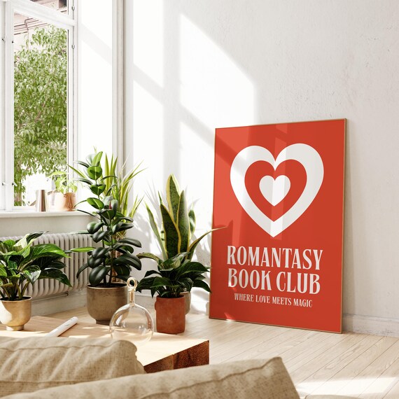 Romantasy Wall Art Bookish Quote Art Print Book Lover Print Cute Girly Wall Art Reader Art Print Fantasy Romance Print