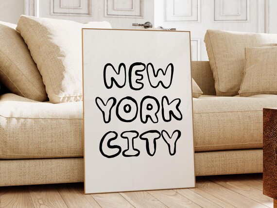 New York City Wall Art Cute Nyc Art Print New York Aesthetic Print Trendy New York Poster New York Travel Print