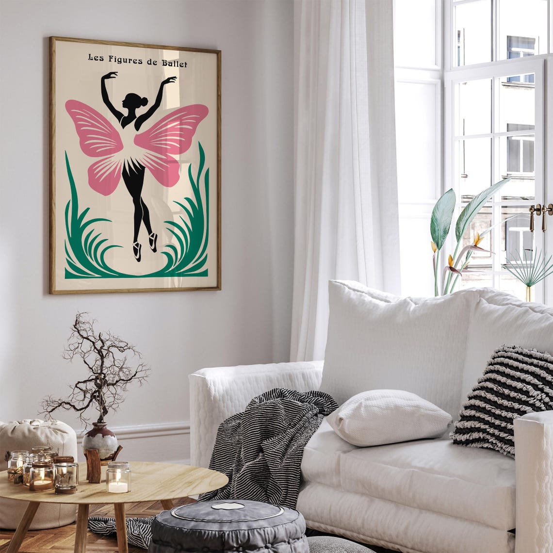Les Figures de Ballet Poster with Pink Butterfly Wings Dancer - Image 6