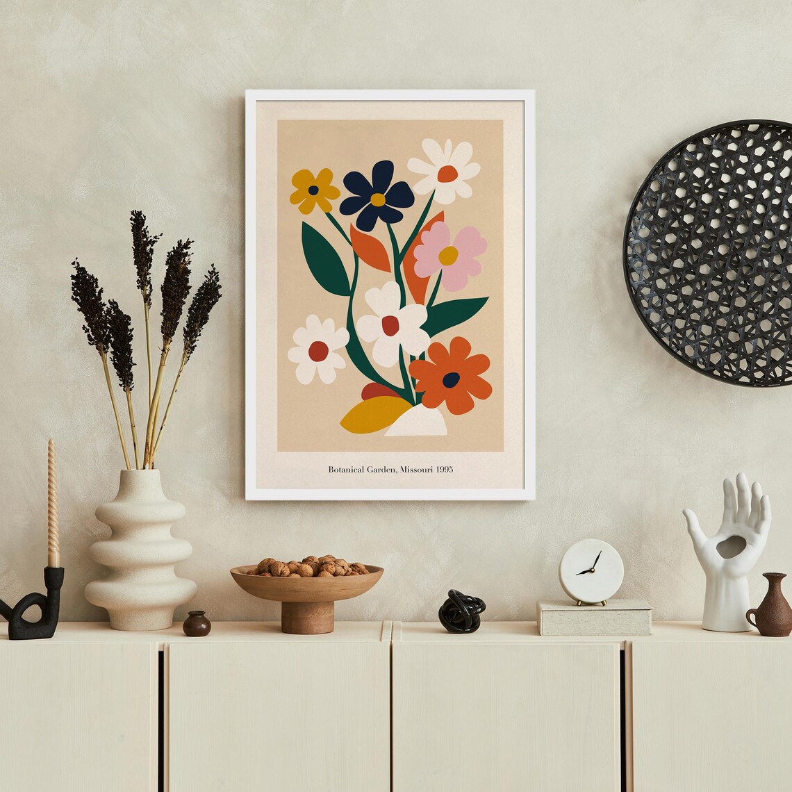 Botanical Garden Missouri 1995 Colorful Floral Bouquet Poster - Image 6
