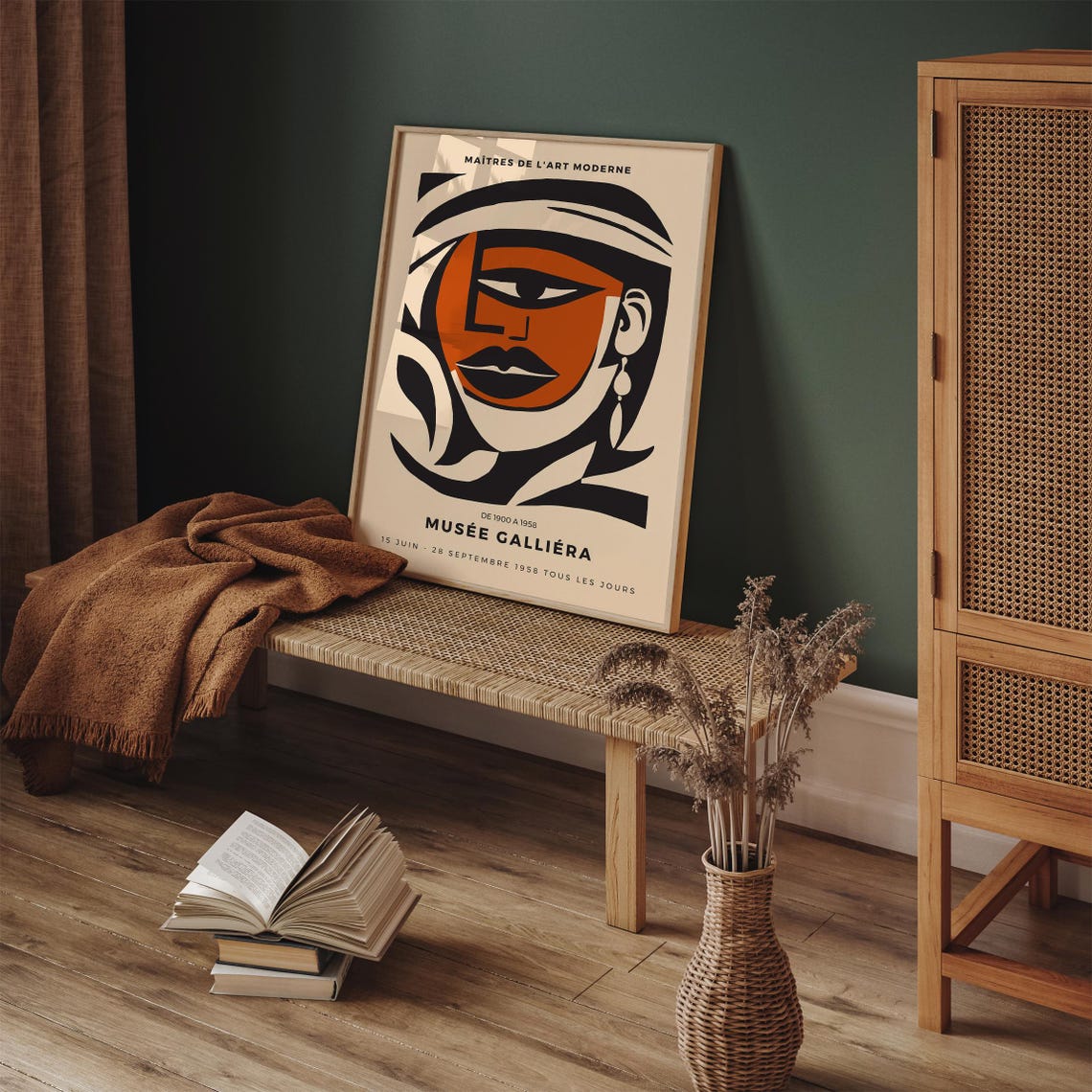 Cubist Face 1958 Musée Galliéra Modern Art Exhibition Poster - Image 3