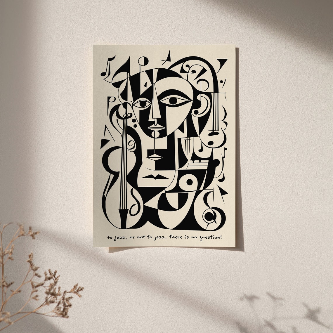 Jazz Music Poster Vintage Music Festival Wall Art L Armstrong Quote Picasso Style Print Music Lovers Gift Bohemian Wall Art Retro Art - Image 5