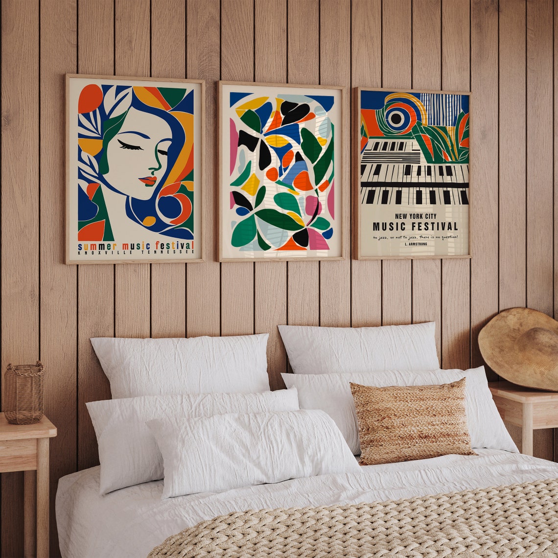 Colorful Abstract Organic Shapes Modern Mid Century Art Poster - Image 2