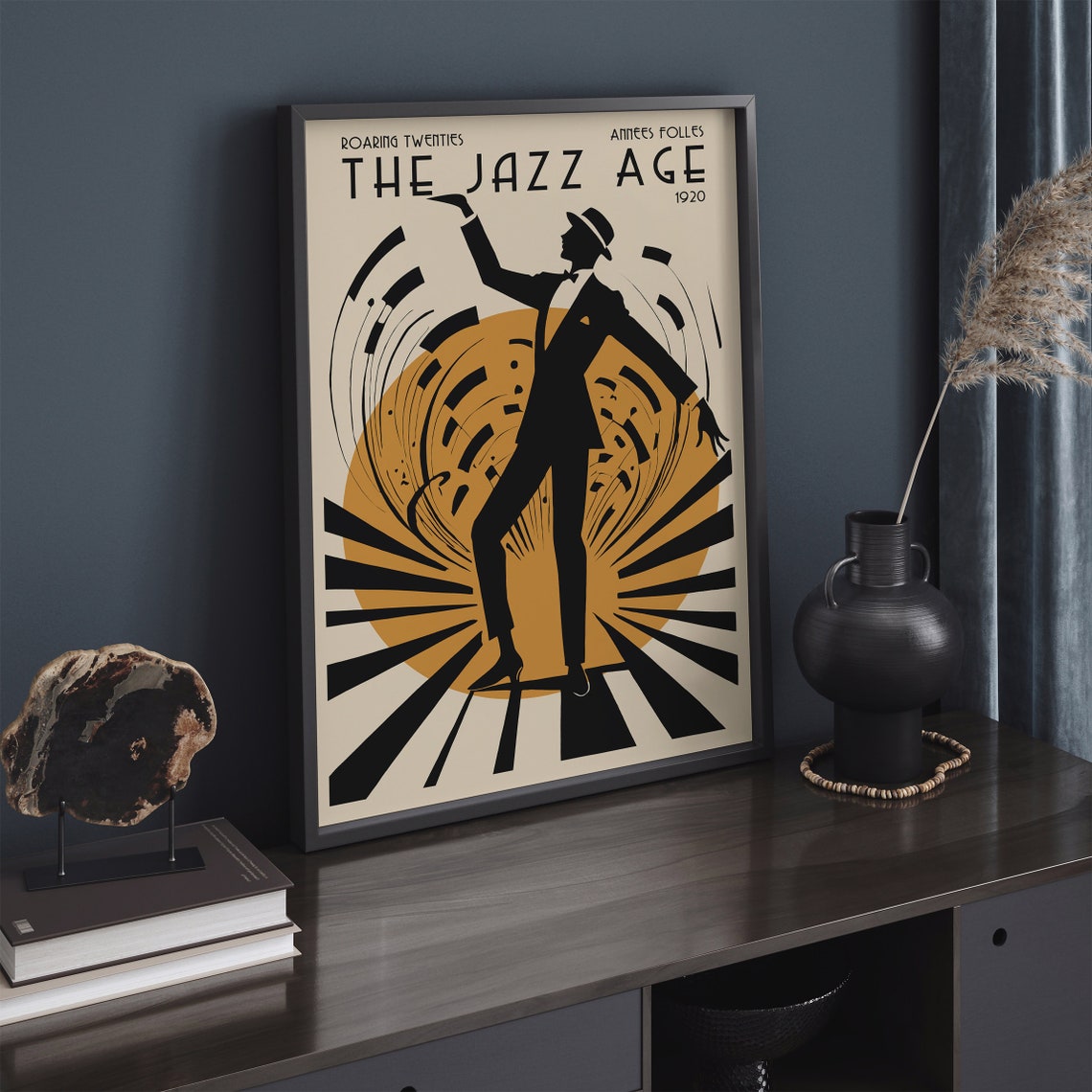 The Jazz Age 1920 Roaring Twenties Art Deco Dancer Silhouette Poster - Image 2