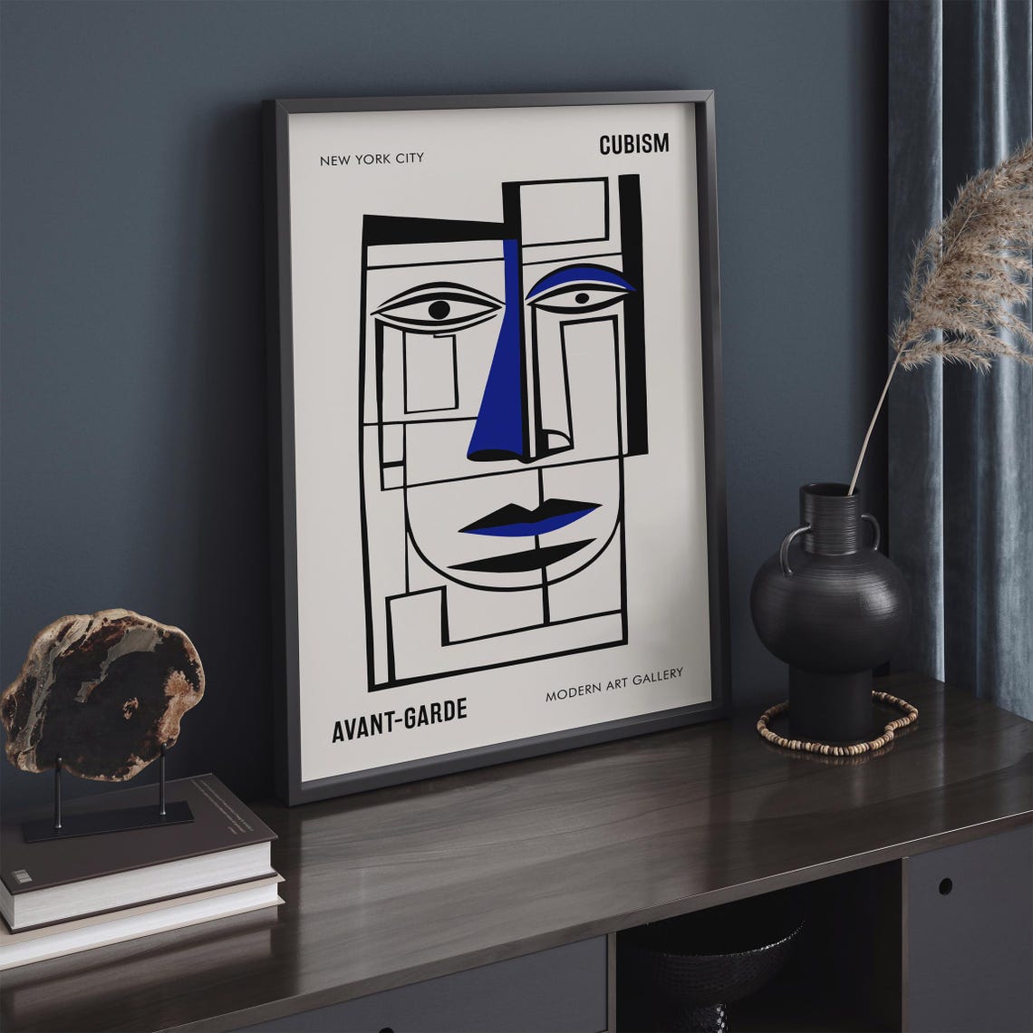 New York City Cubism Avant Garde Minimalist Face Gallery Poster - Image 6