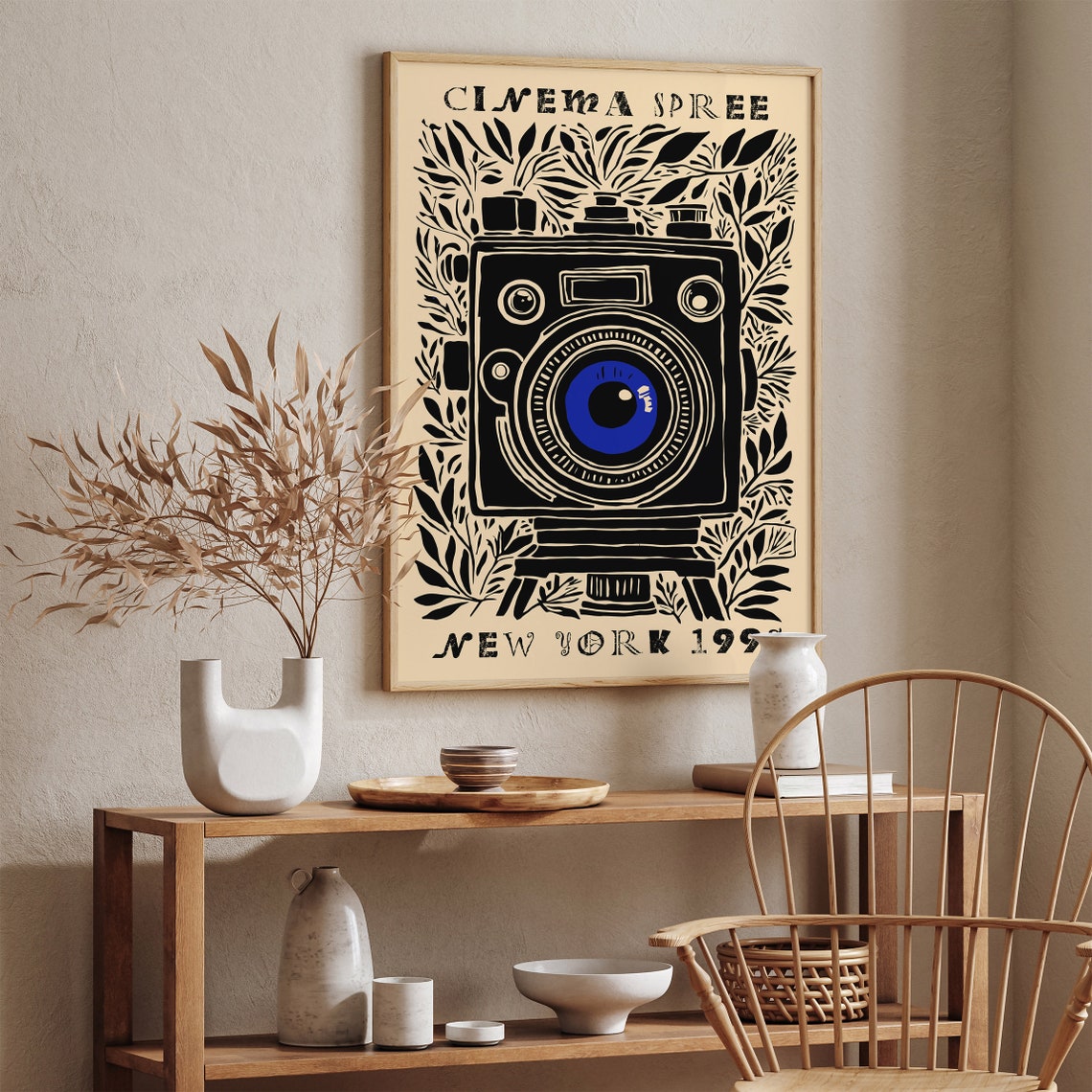 Vintage Cinema Spree New York 1998 Poster Retro Camera Art Print Classic Film Photography Wall Decor Nyc Movie Fest Film Festival Poster - Image 2