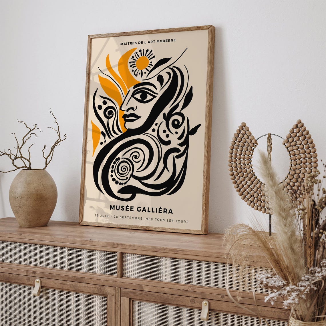 Cubist Sun Goddess Poster from the 1958 Musée Galliéra Paris Show - Image 6