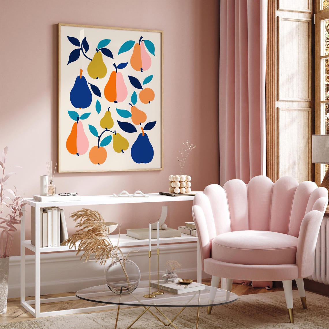 Colorful Pears Pattern Modern Fruit Kitchen Wall Decor Poster - Image 5