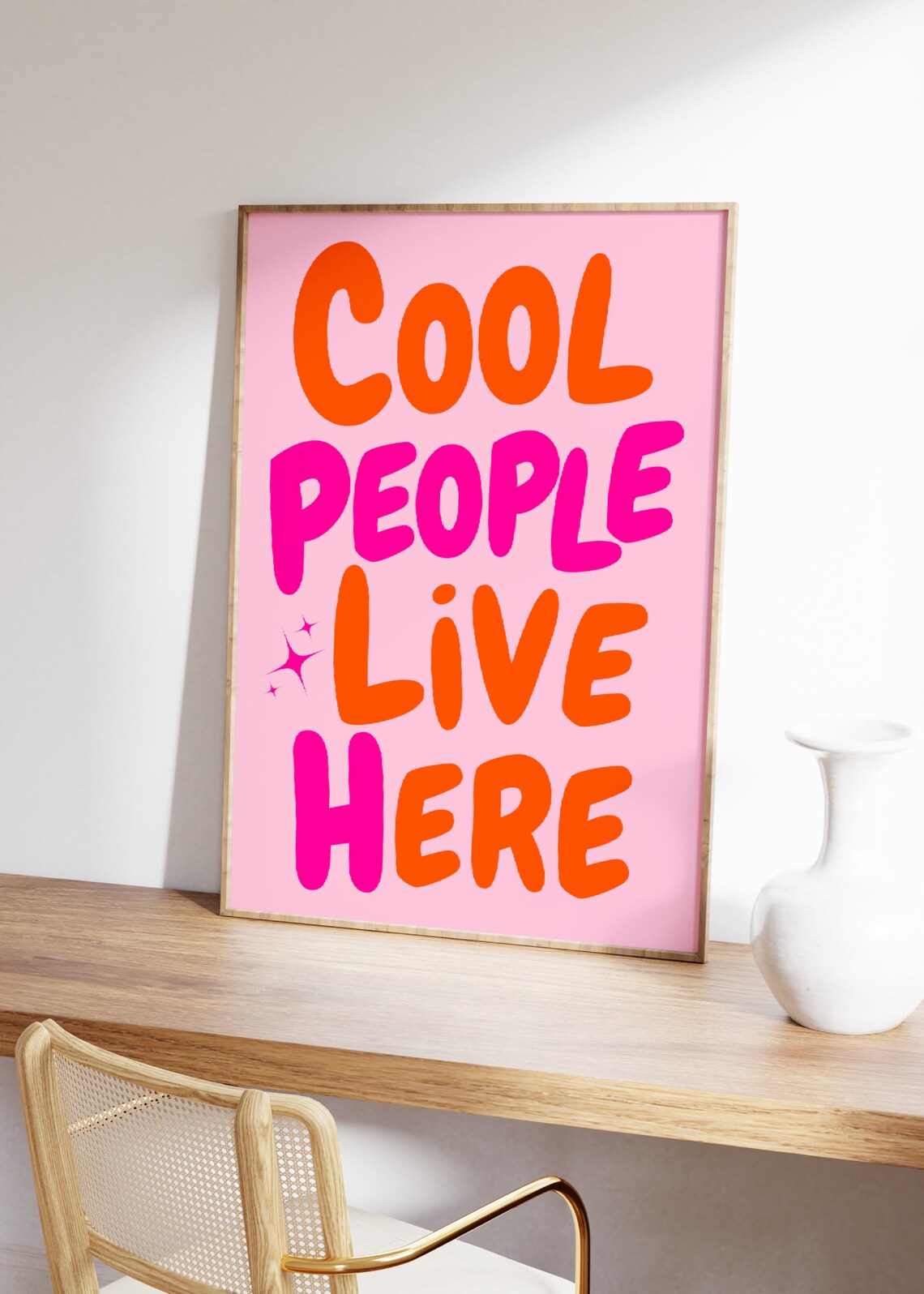 Cool People Live Here Vintage Quote Poster - Image 2