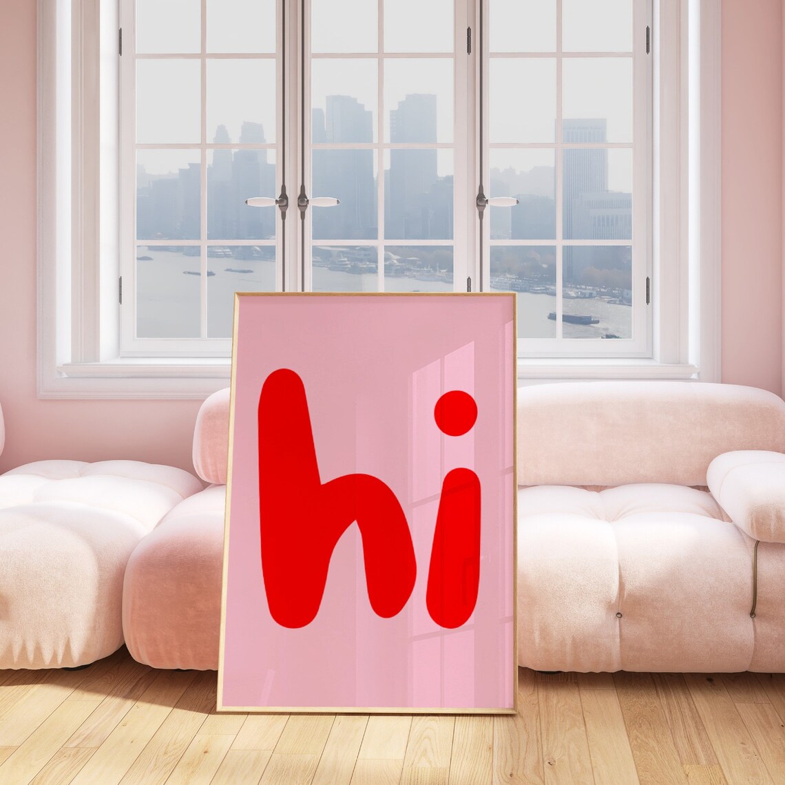 Hi Typography Art Print, Modern Minimalist - Image 4