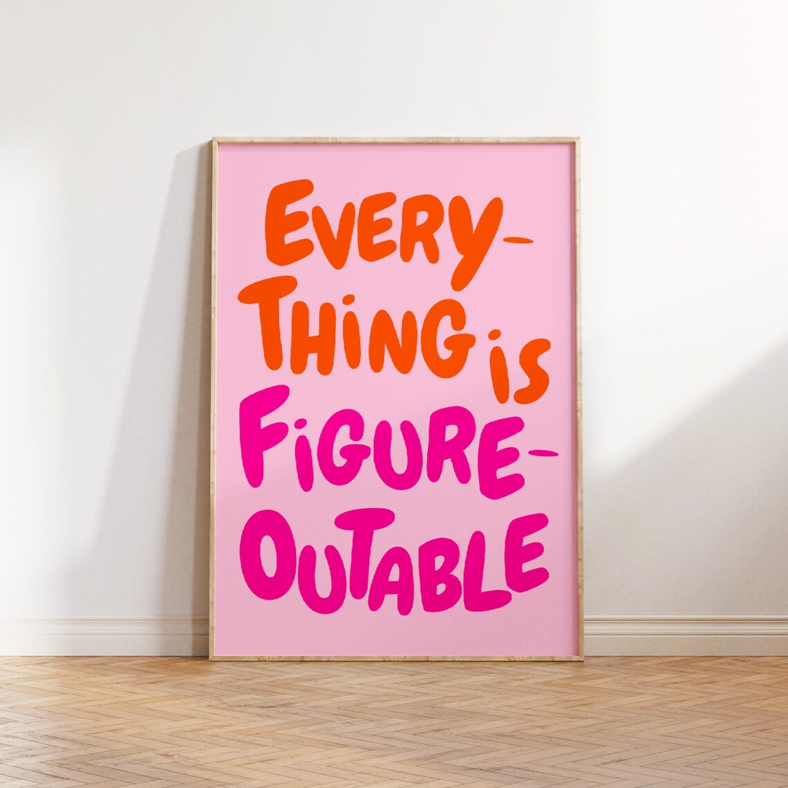 Everything Is Figureoutable Quote, Motivational Art Print - Image 2