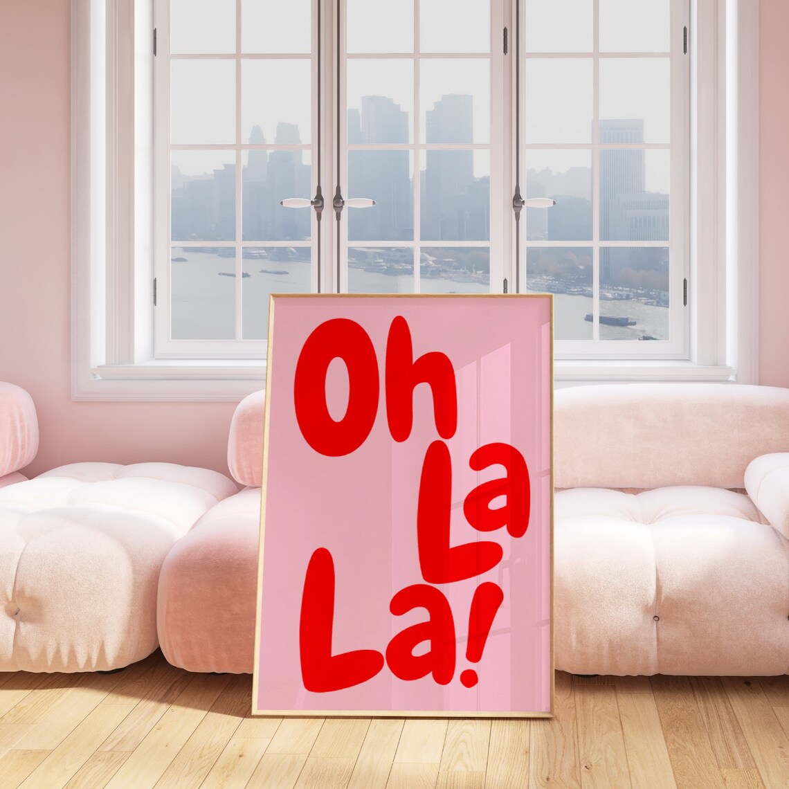 Oh La La French Quote Typography Art Print