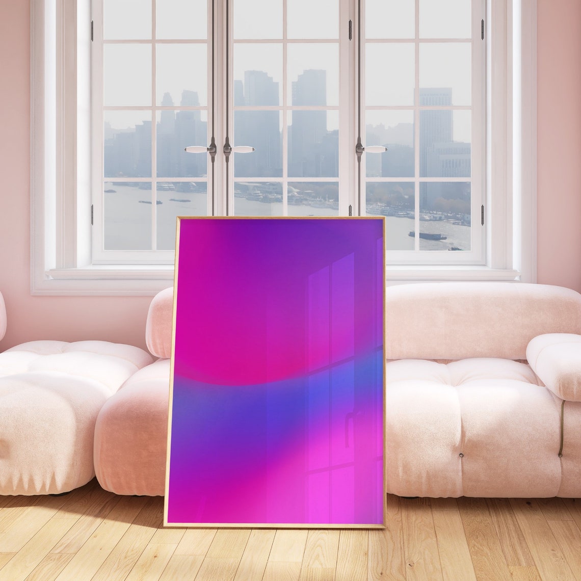 Magenta Purple Aura Gradient Bold Spiritual Abstract Art Poster - Image 4