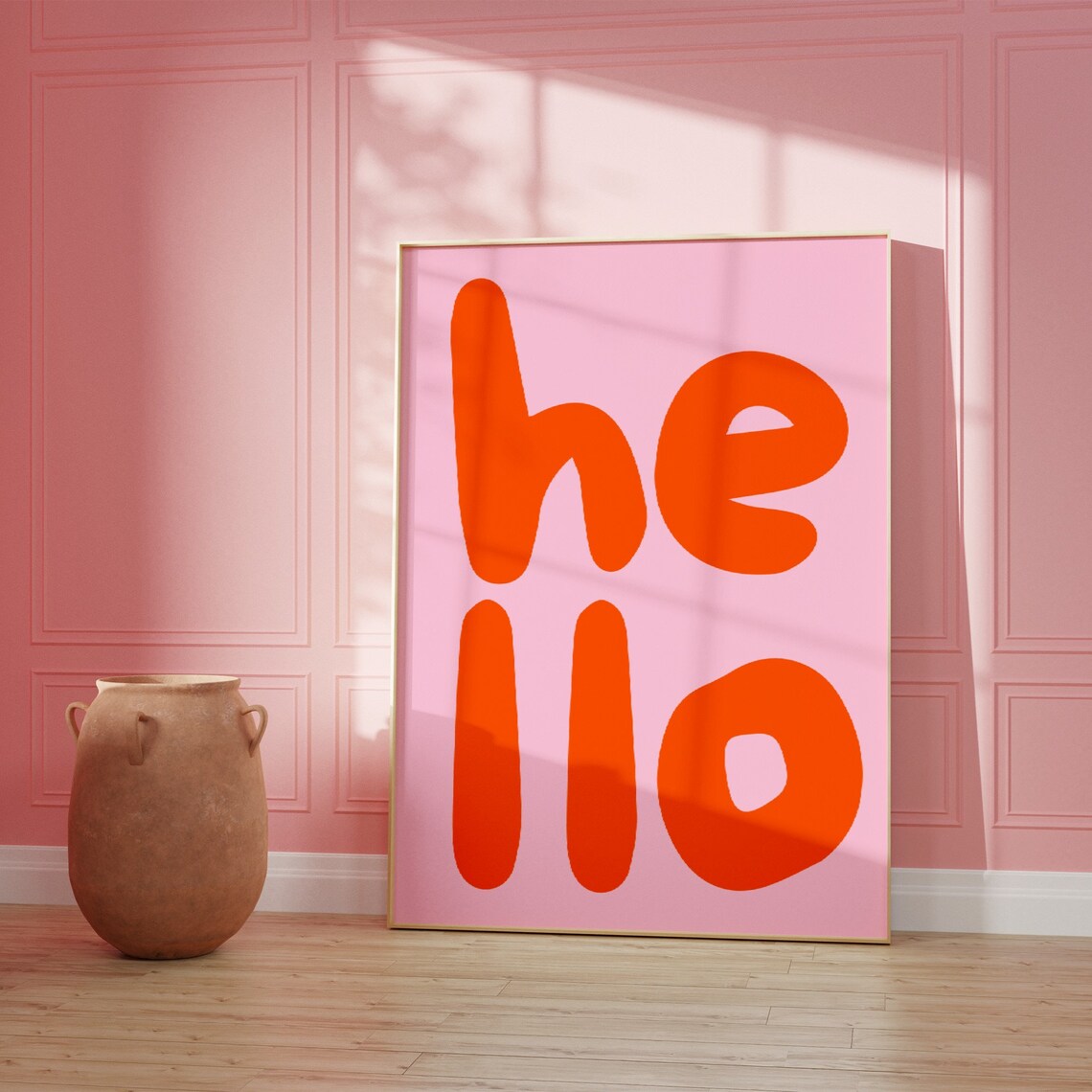 Hello Typographic Wall Art, Modern Minimalist Poster - Image 5