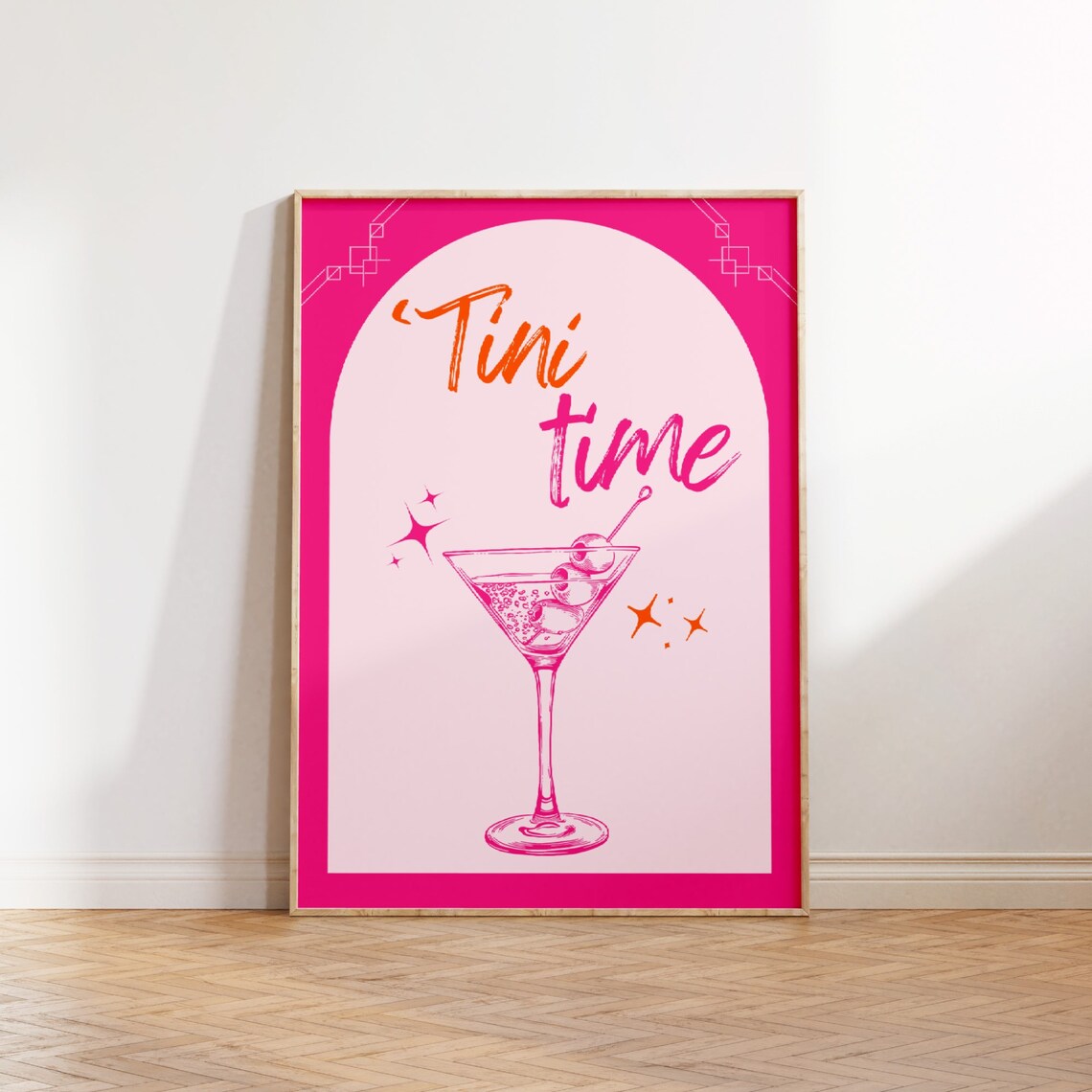 Martini Print, Trendy Cocktail Bar Cart Art - Image 3