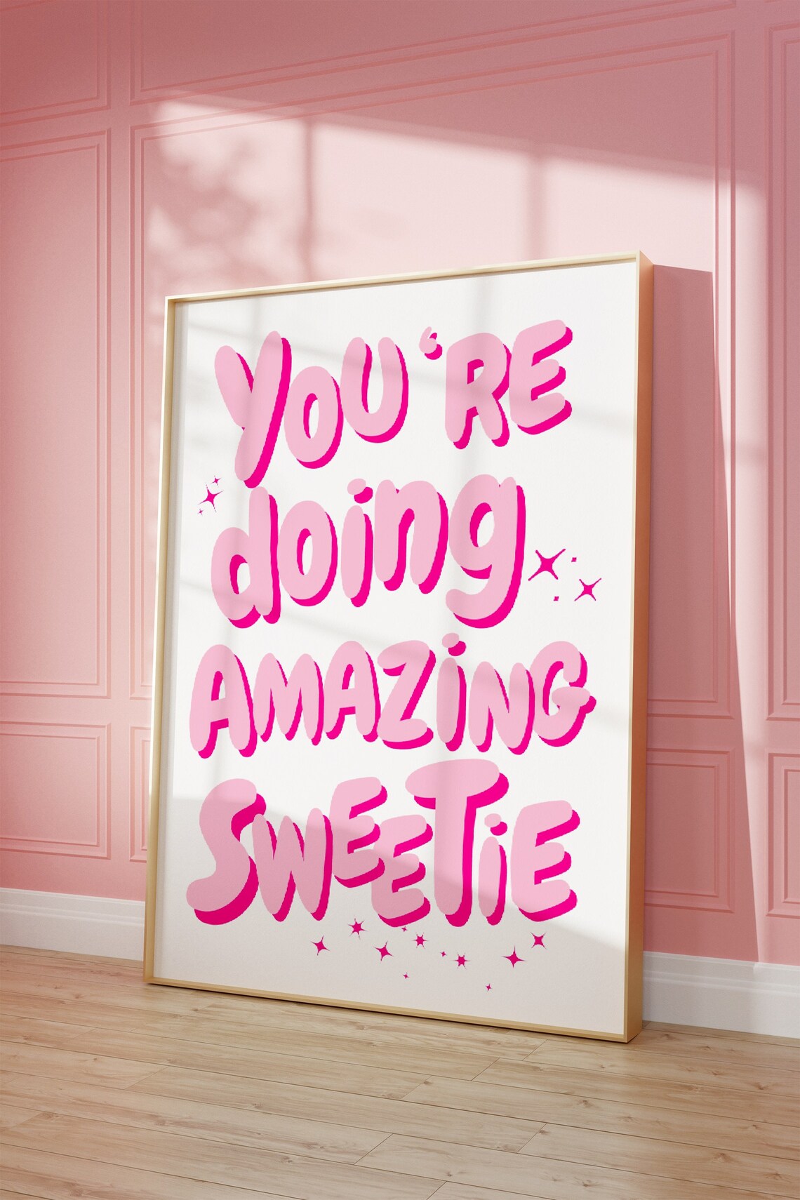 You're Doing Amazing Sweetie Affirmation Poster - Image 2