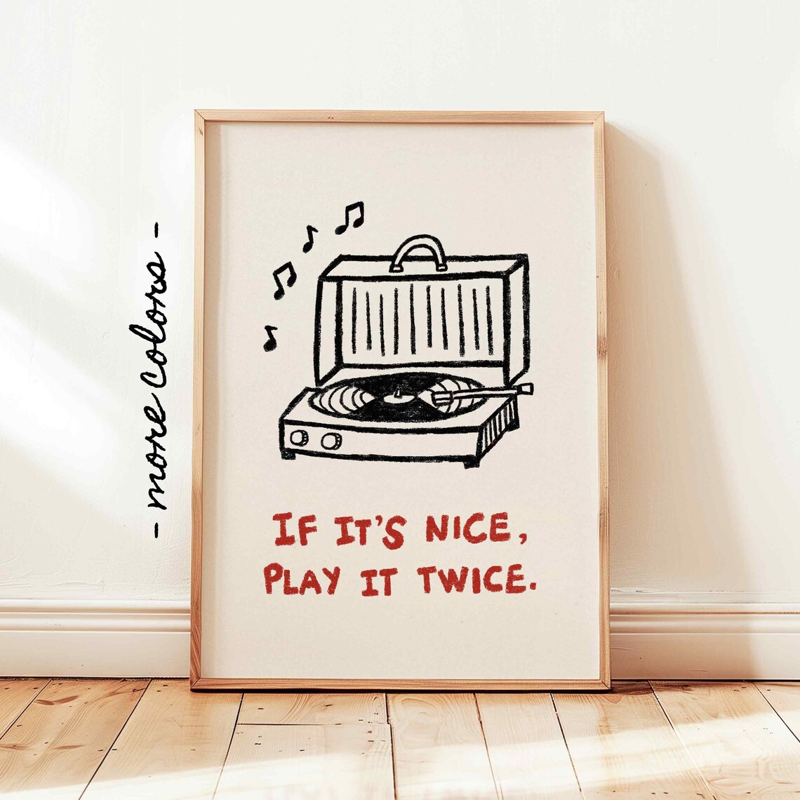 If Its Nice Play It Twice Vintage Music Poster