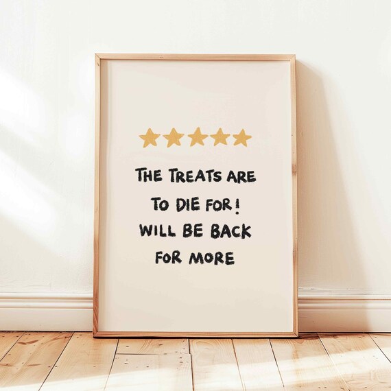 Funny The Treats Are To Die For Five Star Halloween Review Wall Art