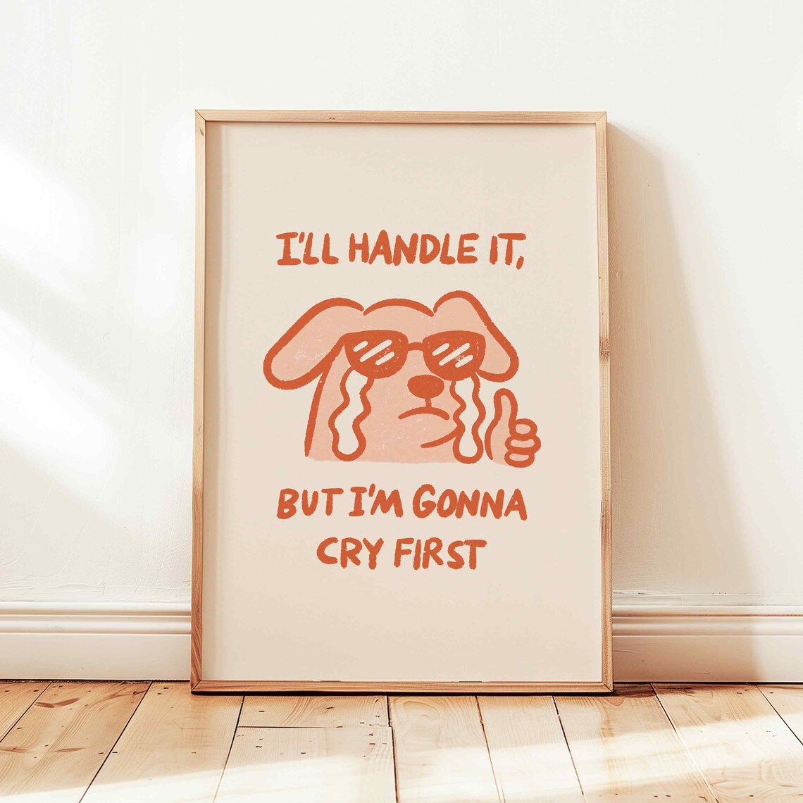 Ill Handle It Dog Print, Vintage Affirmations Poster