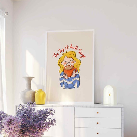 The Joy Of Small Things Print Positive Affirmations Poster Mental Health Wall Art Mindfulness Daily Reminder Decor