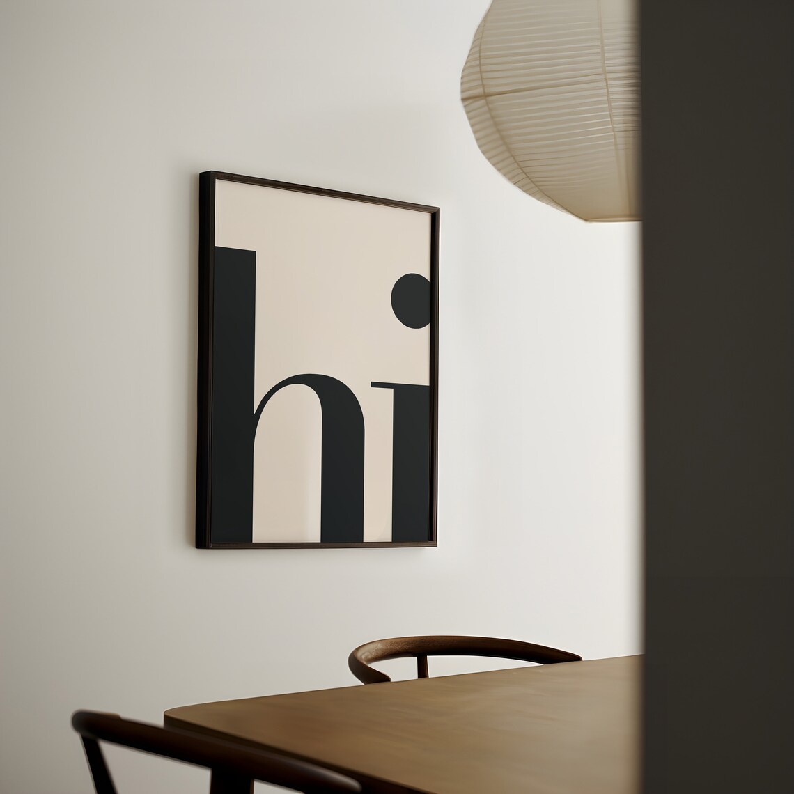 Hi Poster, Minimalist Typography Entryway Print - Image 3