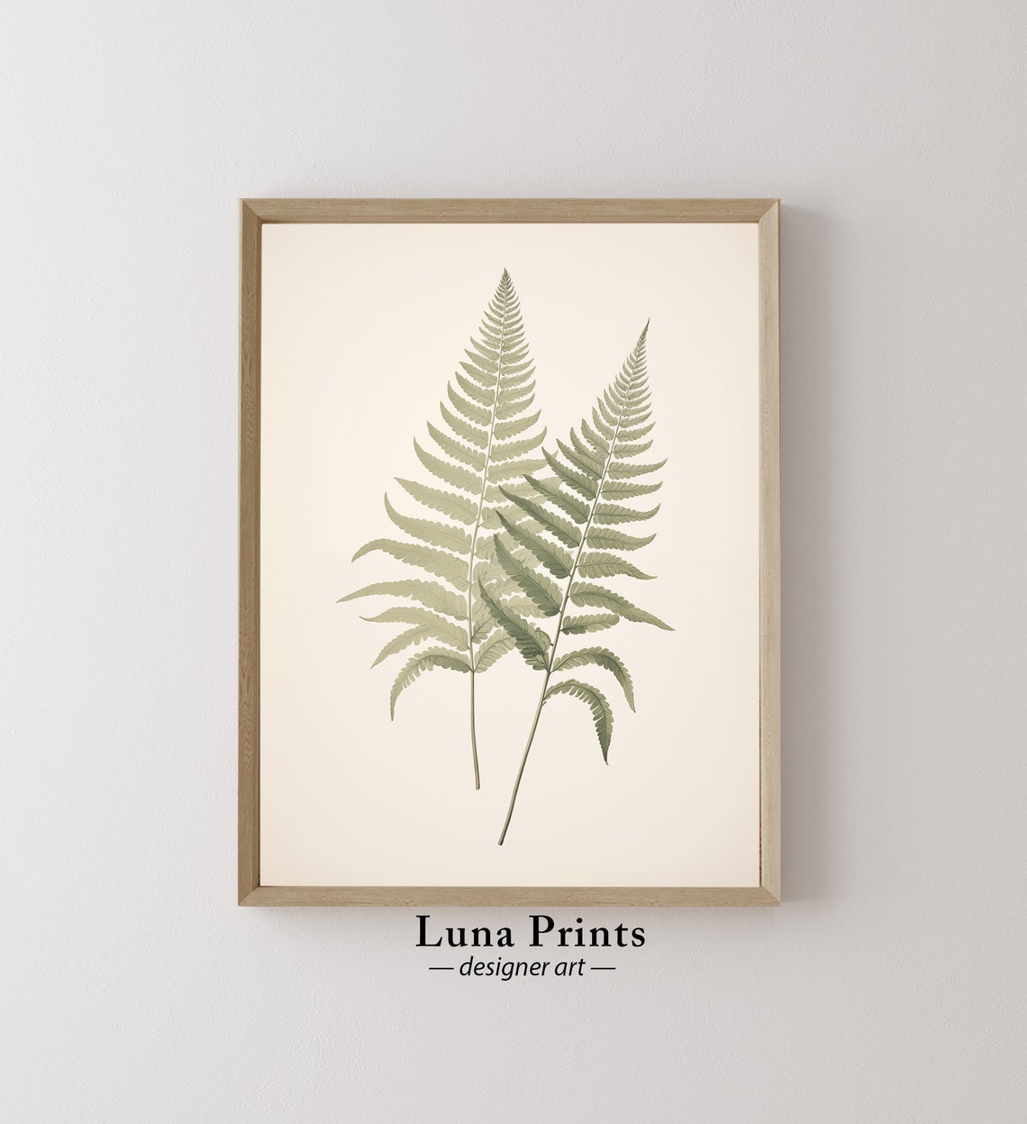 Fern Botanical Print Art Vintage Nature Illustration Spring