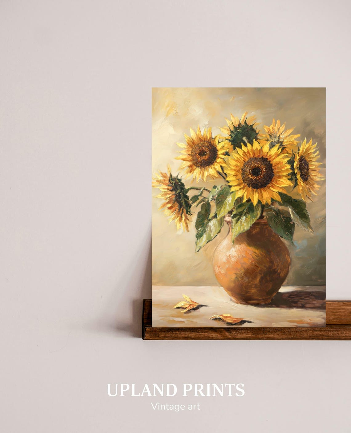 Vintage Sunflower Print Painting Sunflower Art Yellow Flowers Wall Art Floral Print Summer Flower Print Yellow Flower Print 166 - Image 3