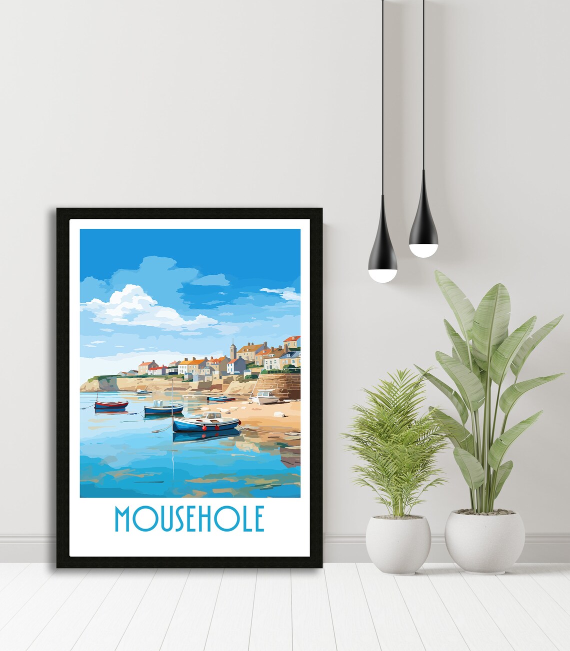 Mousehole Cornwall Travel Poster, Place-Name Art Print - Image 6