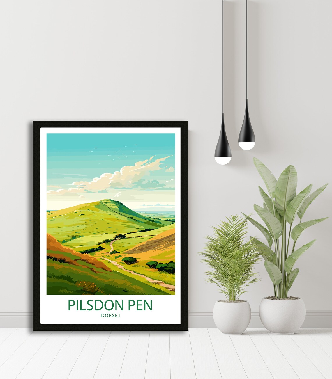 Pilsdon Pen Travel Poster, Pilsdon Wall Decor - Image 4