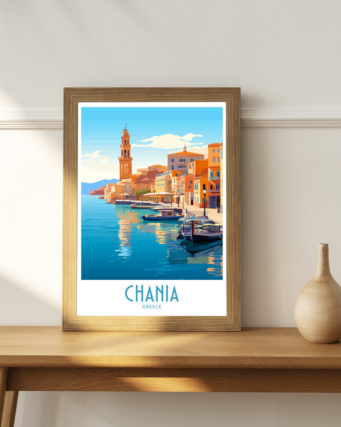 Chania Greece Travel Poster, Home Decor Print - Image 4