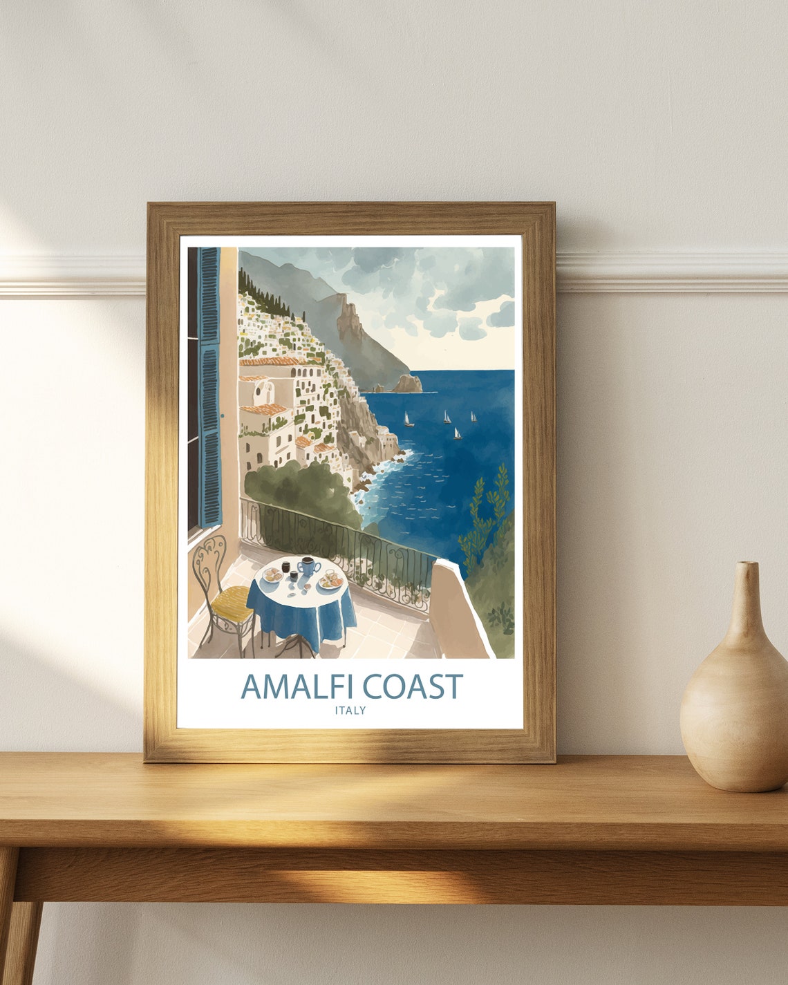 Amalfi Coast Art Print Amalfi Coast Print Italy Print Italy Wall Art Amalfi Coast Art Italy Poster Amalfi Poster Amalfi Print - Image 3