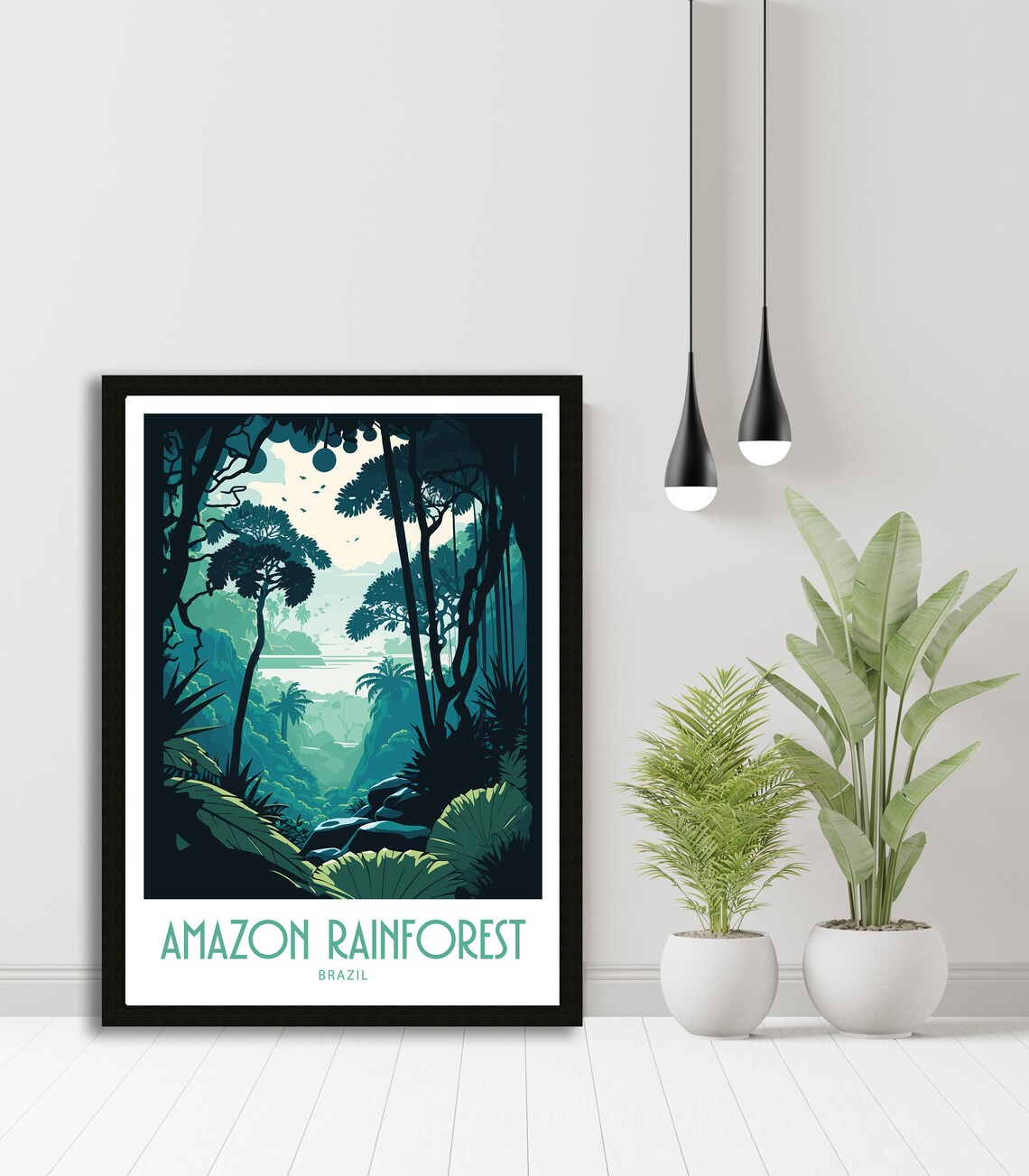 Amazon Rainforest Travel Poster, Brazil Tropical Landscape - Image 4
