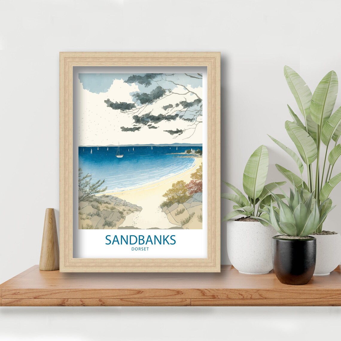 Sandbanks Coastal Art Print, Dorset Beach Poster - Image 5