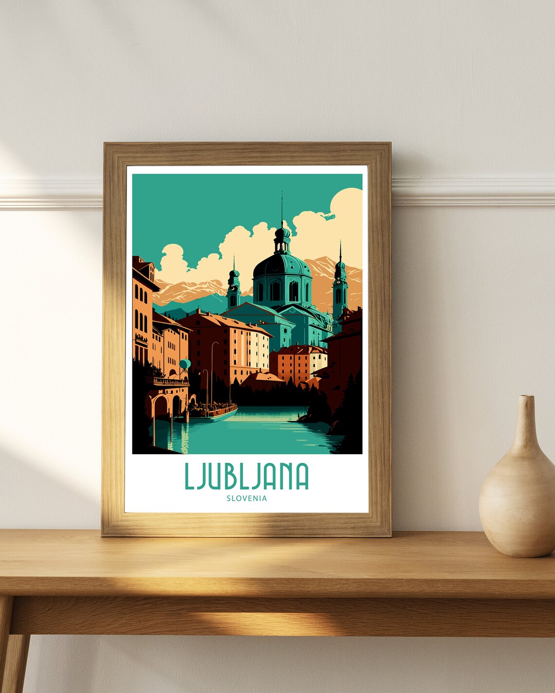 Ljubljana Slovenia Travel Print, Europe Art Print - Image 3