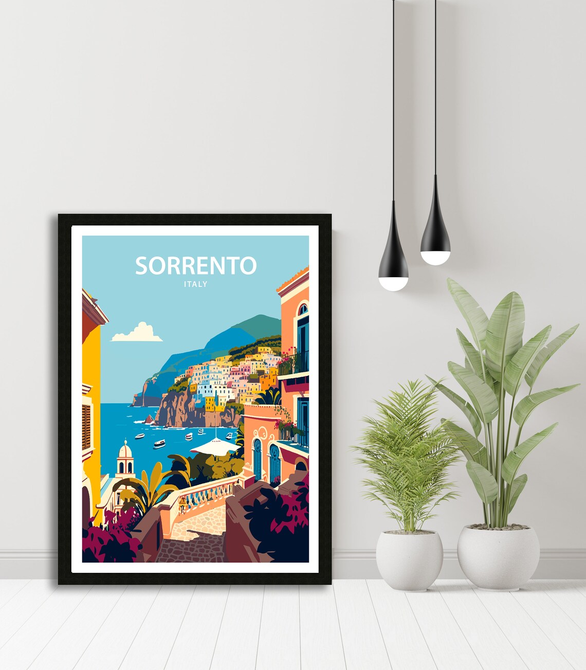 Sorrento Italy Travel Poster, Coastal Place Print - Image 4