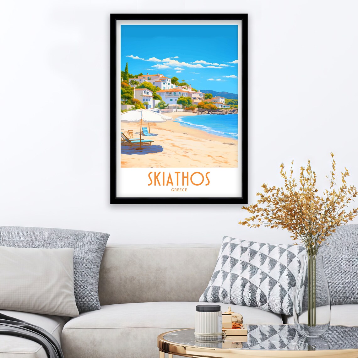 Skiathos Wall Decor Gift Lover Poster - Image 3